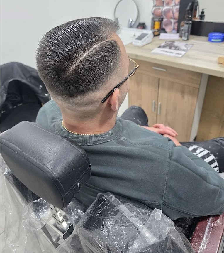 Slicked back fade