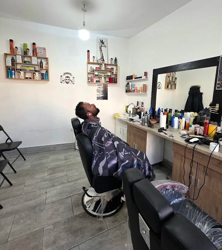 Inside the barbershop